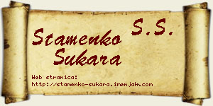 Stamenko Sukara vizit kartica